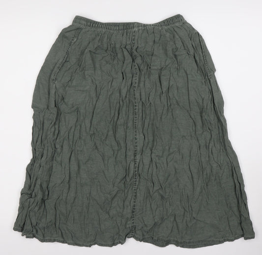 Marks and Spencer Women's Green Midi Skirt UK 14