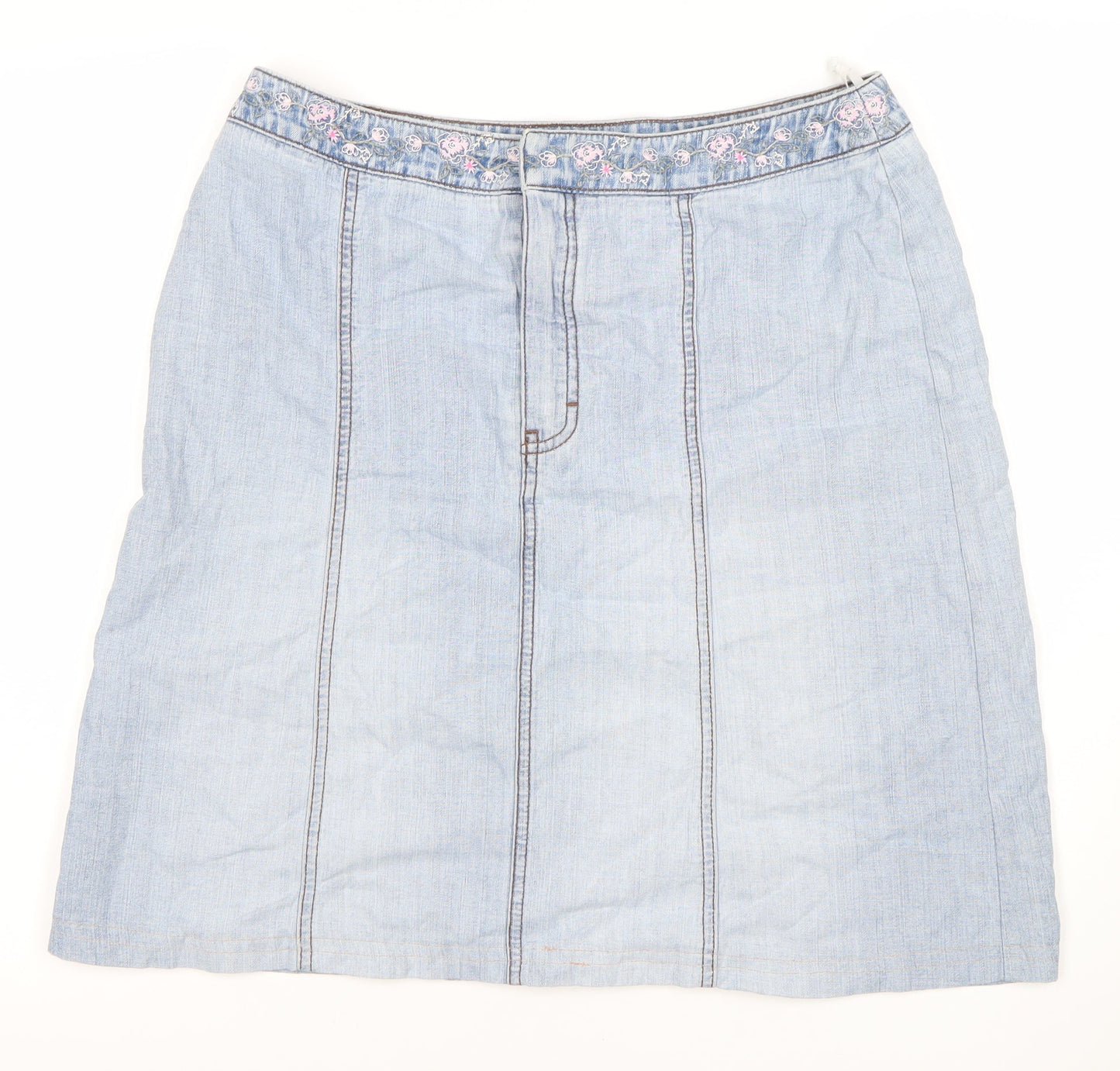Marks and Spencer Women's Long Blue Denim Skirt Size 12