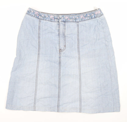 Marks and Spencer Women's Long Blue Denim Skirt Size 12