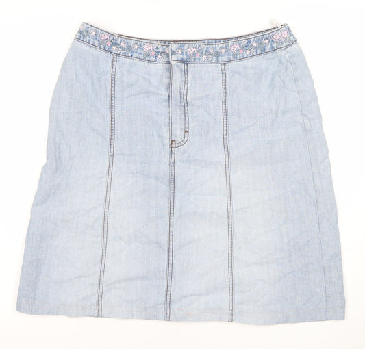 Marks and Spencer Women's Long Blue Denim Skirt Size 12
