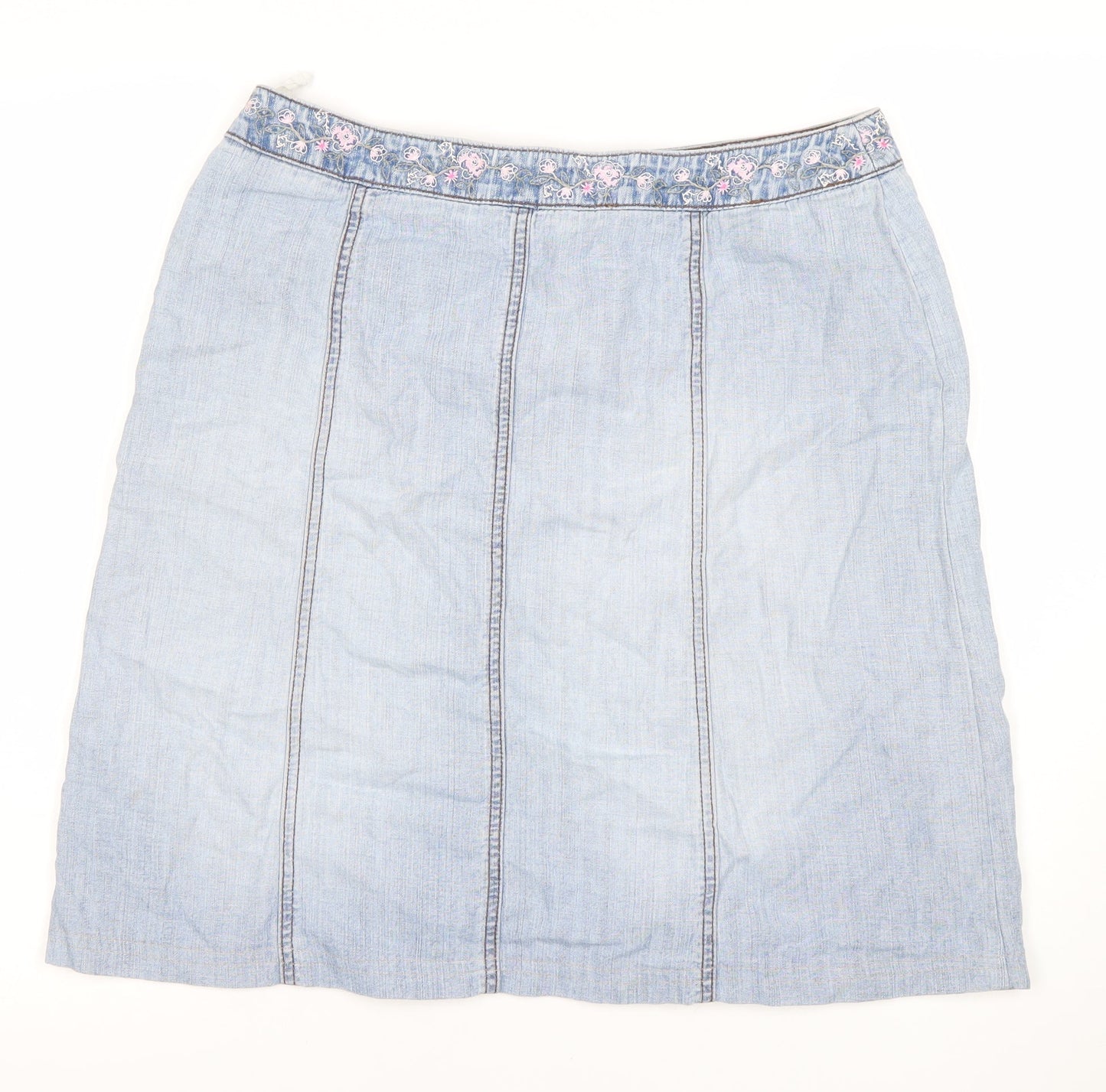 Marks and Spencer Women's Long Blue Denim Skirt Size 12