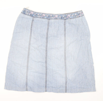Marks and Spencer Women's Long Blue Denim Skirt Size 12