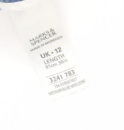 Marks and Spencer Women's Long Blue Denim Skirt Size 12