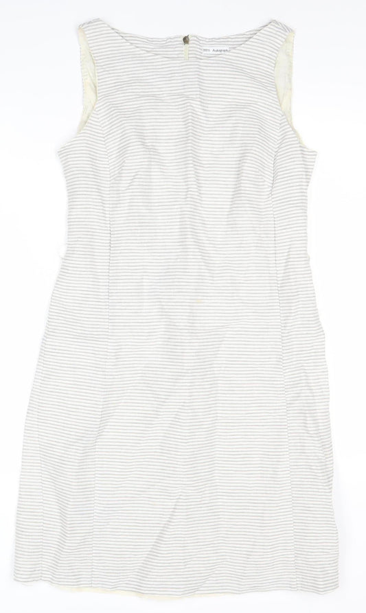 Marks and Spencer Women’s Ivory Striped Dress Size 10