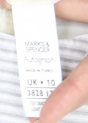 Marks and Spencer Women’s Ivory Striped Dress Size 10