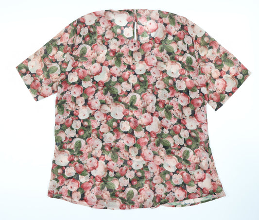 Zara Basic Women's Floral Blouse Size 4 Tunic Style