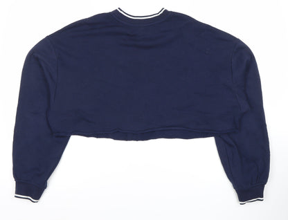 Divided Blue Women's College V-Neck Sweatshirt, Size 12