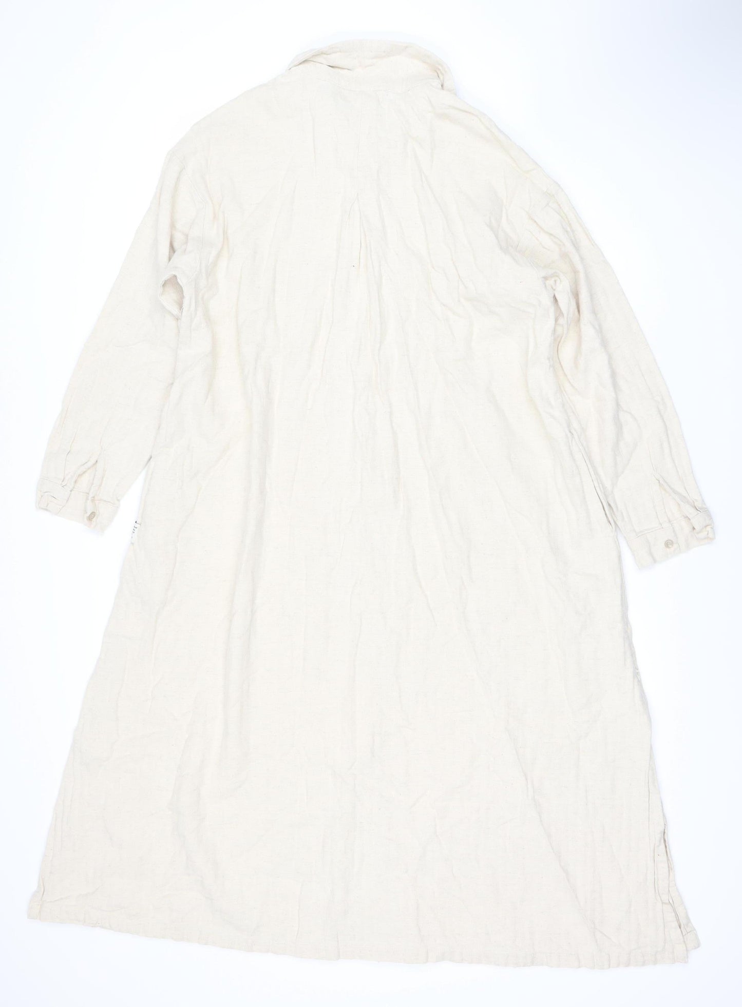 BOWER Women's Ivory Shirt Dress, S, Cotton Blend