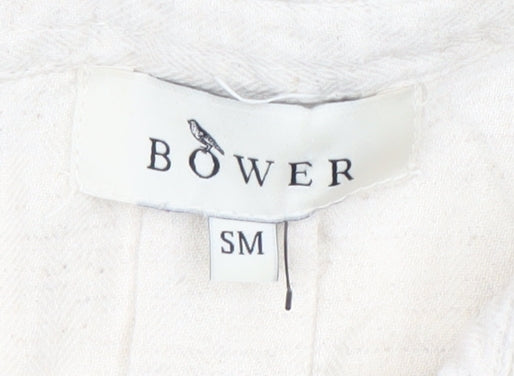 BOWER Women's Ivory Shirt Dress, S, Cotton Blend