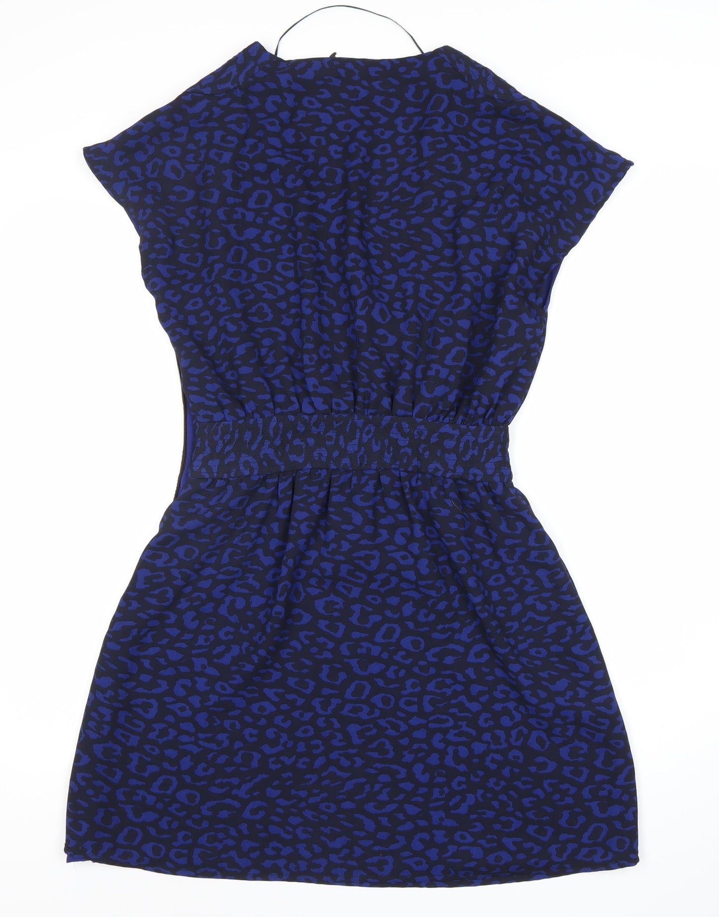 Mango Women's Blue Animal Print Dress Size 8