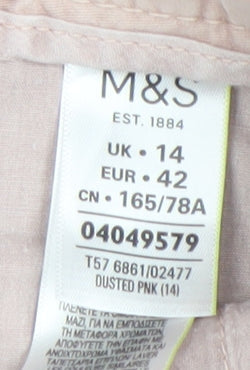 Womens UK Size 14 Marks and Spencer   Pink Trousers