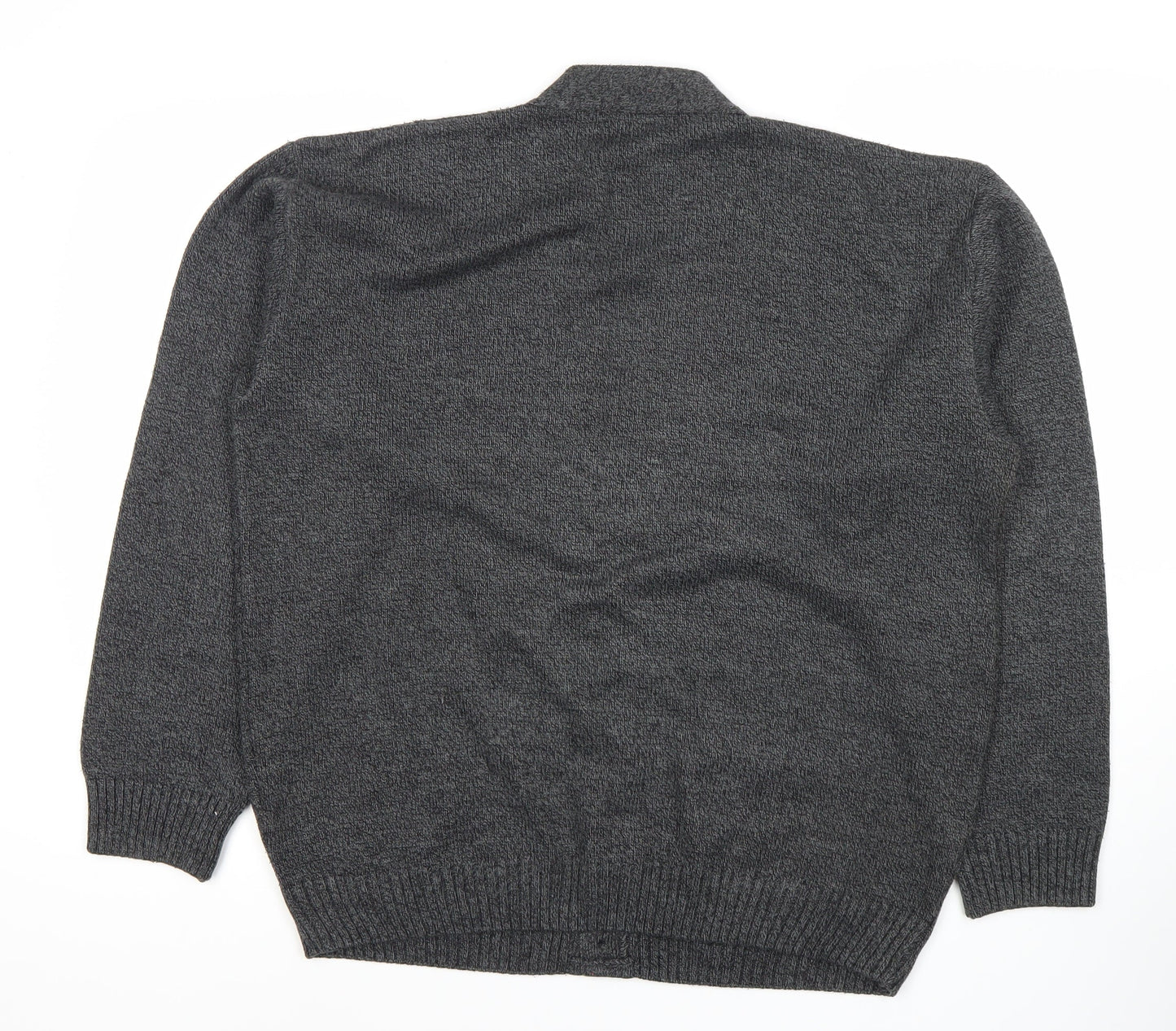 Woodville Men's Grey Cardigan, L, Button Accents