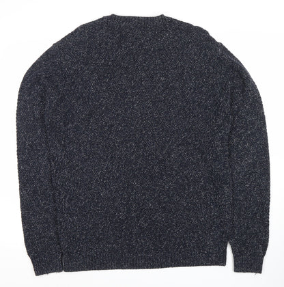 Next Men's Black Pullover L Jumper Knit Casual Warm