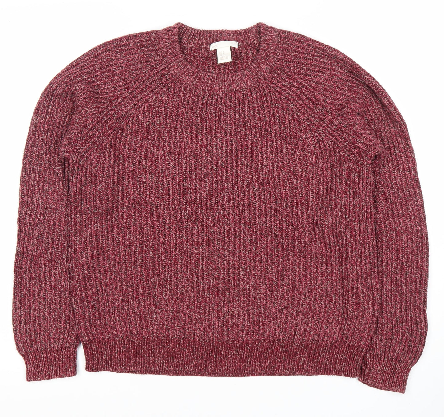 Womens UK Size 10 Basic Red Pullover Jumper