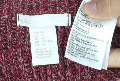 Womens UK Size 10 Basic Red Pullover Jumper