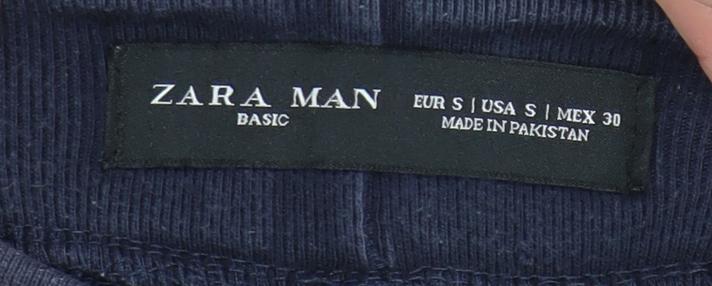 Zara Men's Blue Sweat Shorts S - Casual Summer Essential