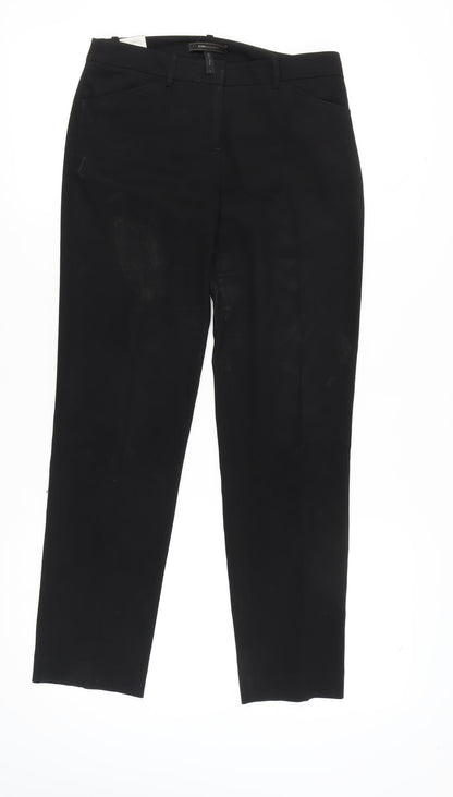 BCBGMAXAZRIA Women's Black Trousers, XS, Flat Front