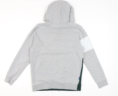 HAZZYS Men's Grey Green Striped Pullover Hoodie