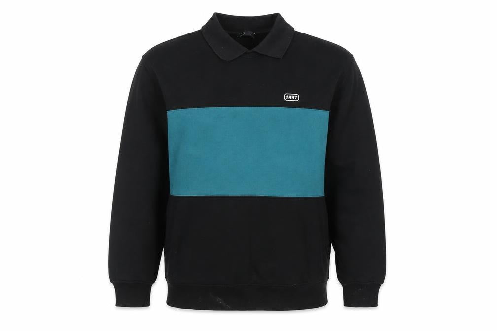 Mens UK Size XS New Look Black Collared Sweatshirt