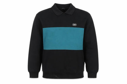 Mens UK Size XS New Look Black Collared Sweatshirt