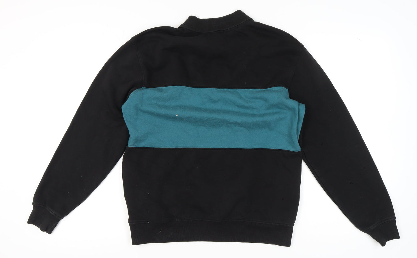 Mens UK Size XS New Look Black Collared Sweatshirt