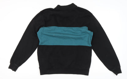 Mens UK Size XS New Look Black Collared Sweatshirt
