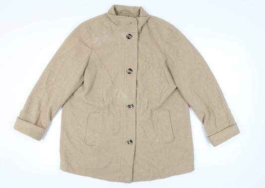 Womens UK Size 18 Marks and Spencer Beige Basic Jacket