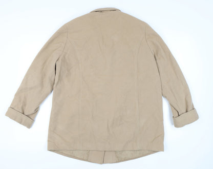 Womens UK Size 18 Marks and Spencer Beige Basic Jacket
