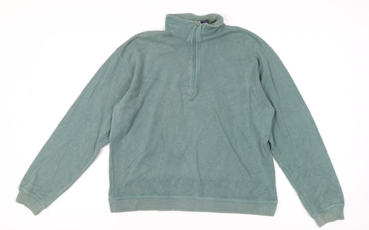 Izod Green Cotton Pullover Unisex Adults Small