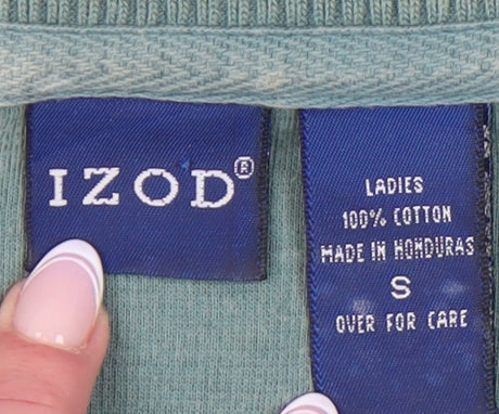 Izod Green Cotton Pullover Unisex Adults Small