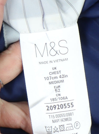 Marks and Spencer Men's Blue Blazer, Medium, Classic Style