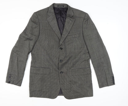 Zara Man Grey Check Blazer, Men's, Size 40, Excellent