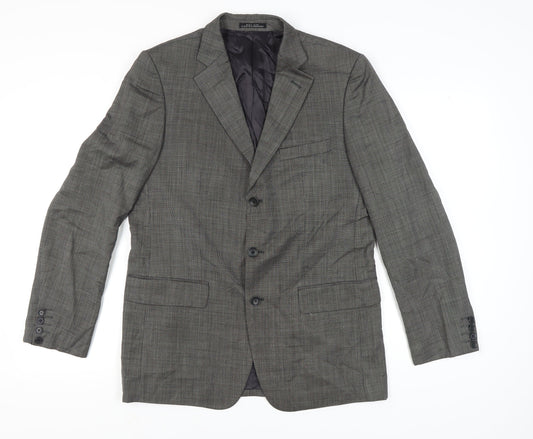 Zara Man Grey Check Blazer, Men's, Size 40, Excellent