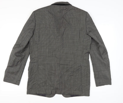 Zara Man Grey Check Blazer, Men's, Size 40, Excellent