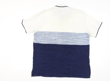 Next Men's Multicoloured XL Polo Shirt, Colourblock Design
