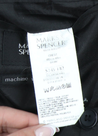 Mens UK Size 40 Marks and Spencer Regular Black Suit Jacket