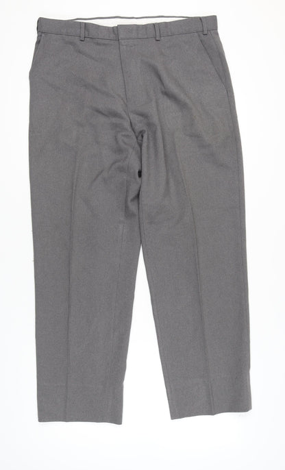 Jack Reid Men's Grey Trousers, Size 38, Autumn Wear