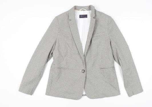 Marks and Spencer Women's Check Blazer, Size 12, Multicoloured