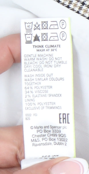 Marks and Spencer Women's Check Blazer, Size 12, Multicoloured