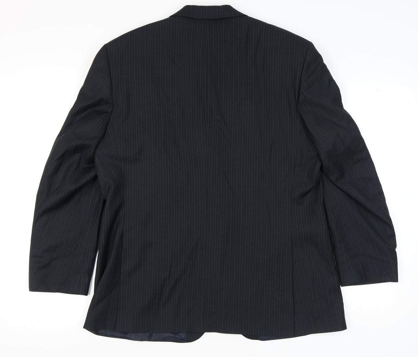 Vaughan Davies Men's Blue Striped Blazer, Size 42S Excellent
