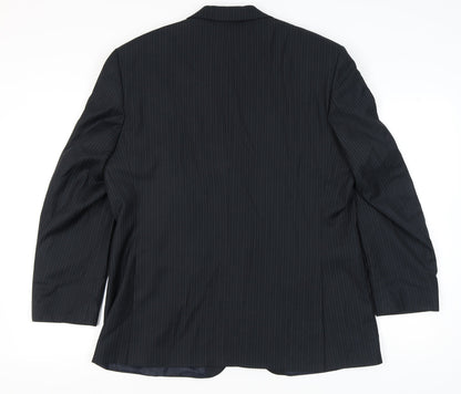 Vaughan Davies Men's Blue Striped Blazer, Size 42S Excellent