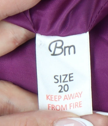 Bm Women's Purple Wool Jacket - Size 20