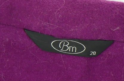 Bm Women's Purple Wool Jacket - Size 20