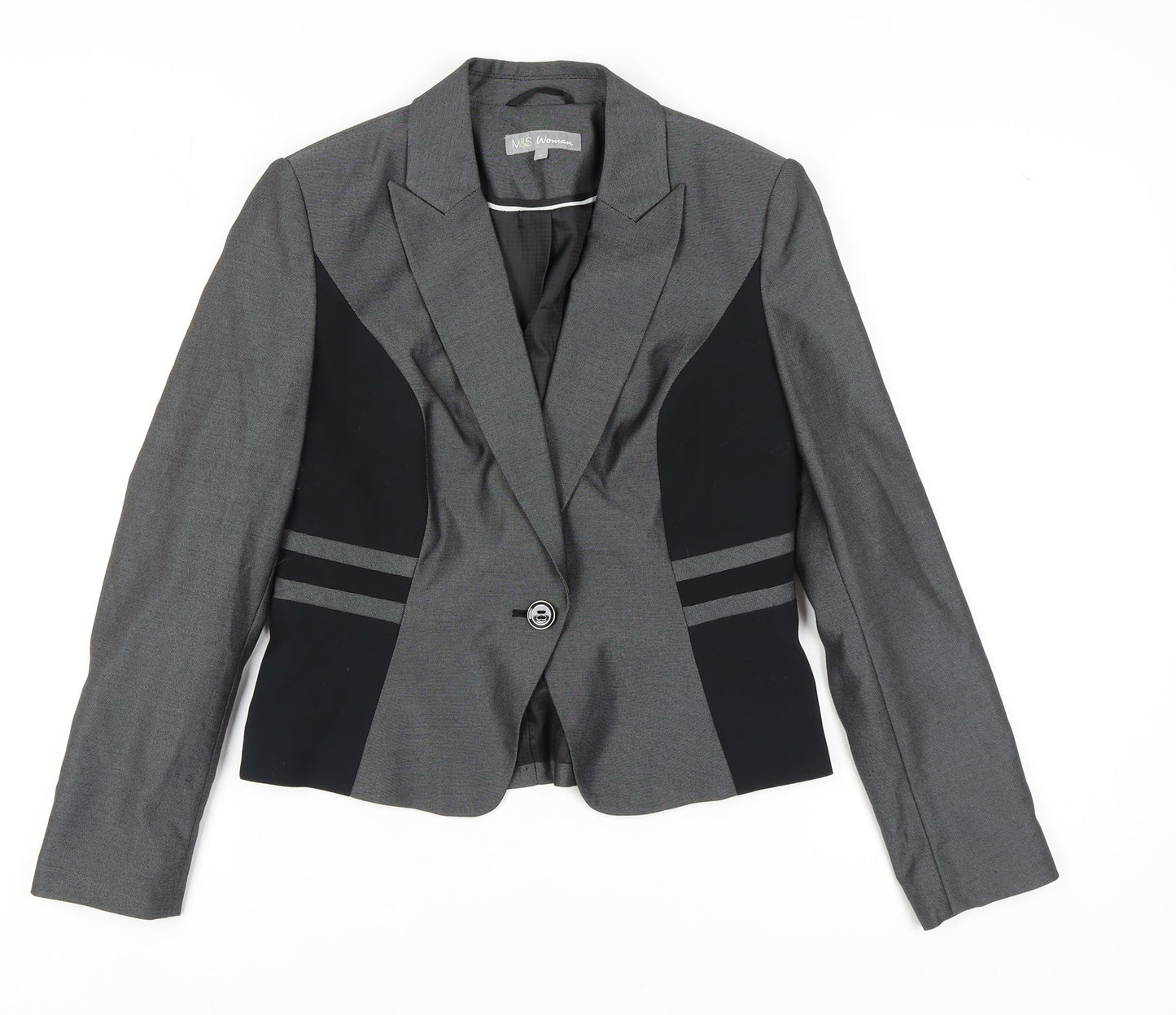Marks and Spencer Women's Grey Blazer Size 12