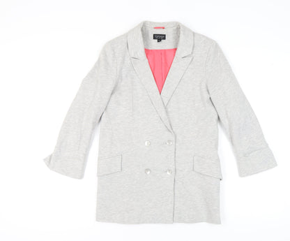Topshop Women's Grey Blazer UK 8 Regular Fit