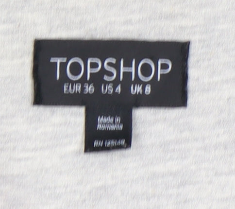 Topshop Women's Grey Blazer UK 8 Regular Fit
