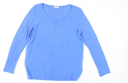 Womens UK Size M TOM TAILOR Blue Basic Blouse