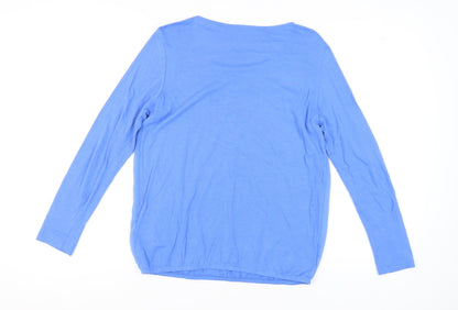 Womens UK Size M TOM TAILOR Blue Basic Blouse