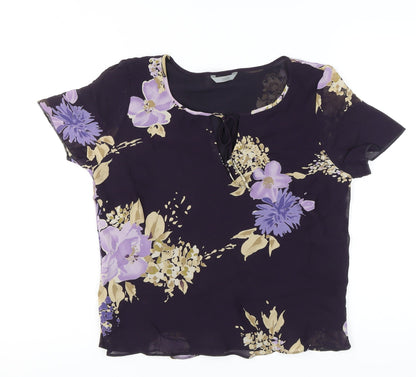 Womens UK Size 14 Marks and Spencer Purple Basic Blouse
