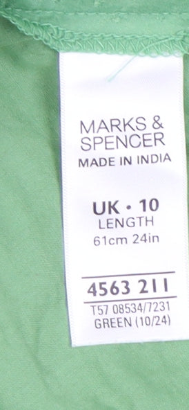 Marks and Spencer Women's Green A-Line Skirt, Size 10